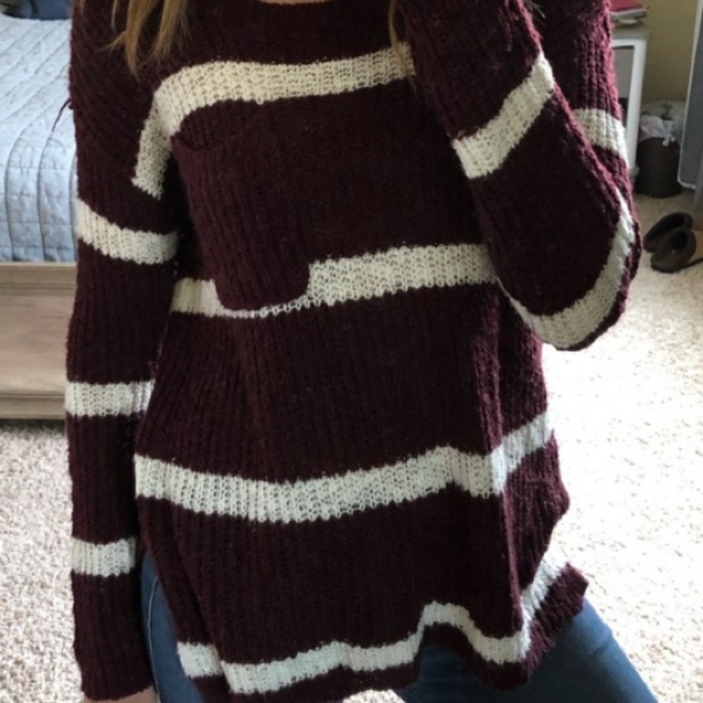 Charlotte Russe Striped Knit Sweater